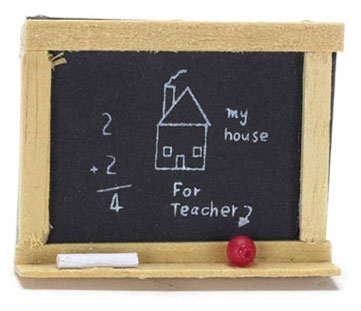 Dollhouse Miniature Blackboard 1-3/8 Inch H